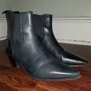 ASOS DESIGN STACKED HEEL WESTERN CHELSEA BOOT